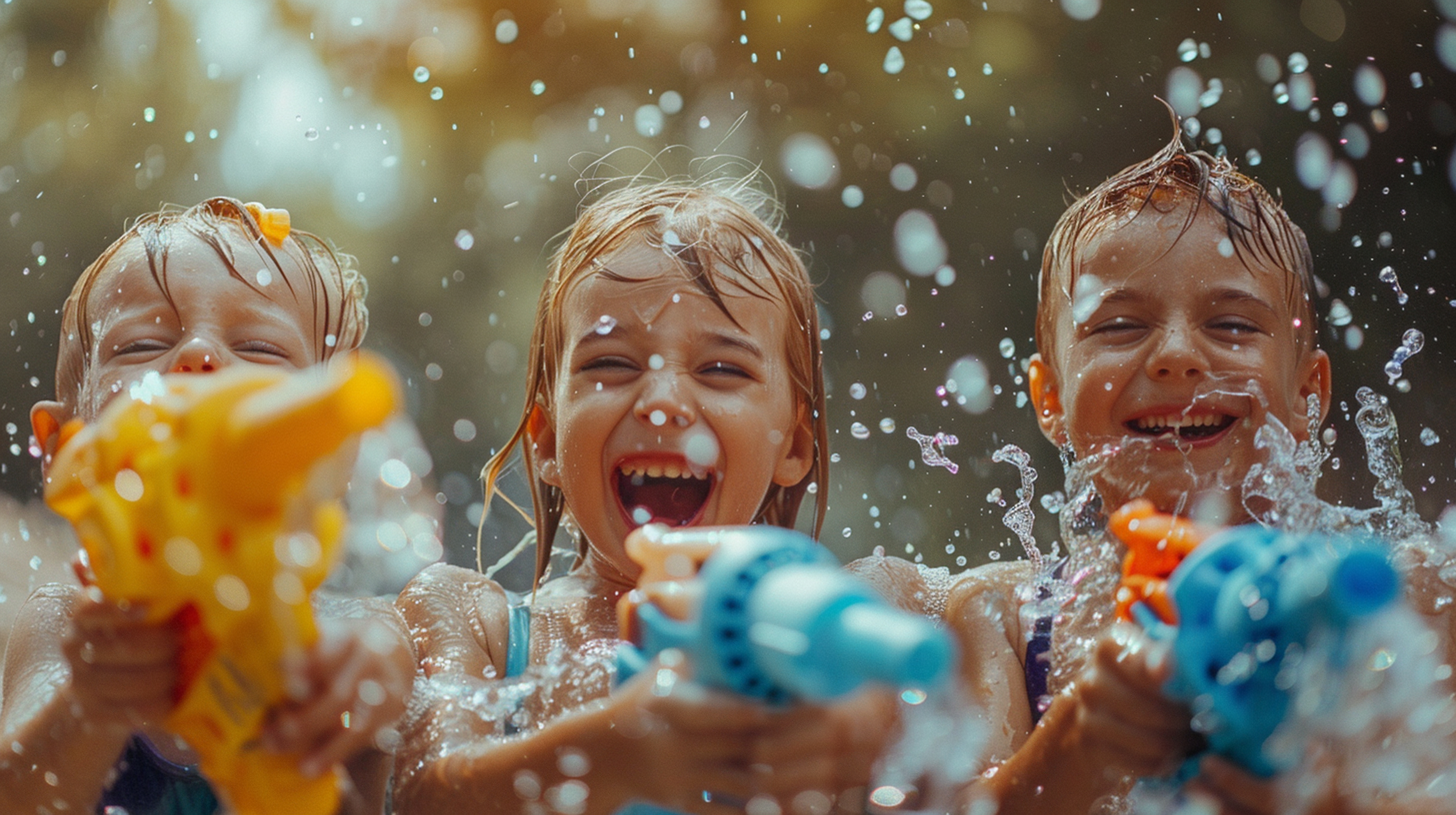 Crianças se divertindo na piscina